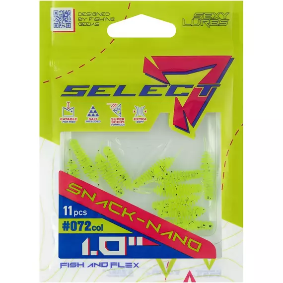 Силікон Select Snack Nano 1" #072 (11шт/уп), Довжина силікону: 1" (2.54 см), Колір силікону: 72, фото , изображение 2